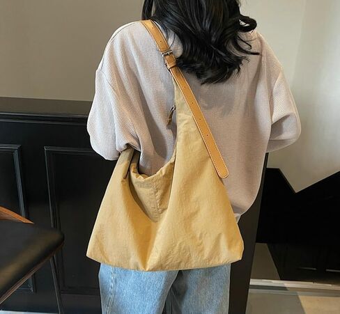 Slouchy Nylon Crescent Bag for Women Hobo Purse Lightweight Work College Bag Waterproof Shoulder Crossbody Bags 2025 in Saudi Arabia