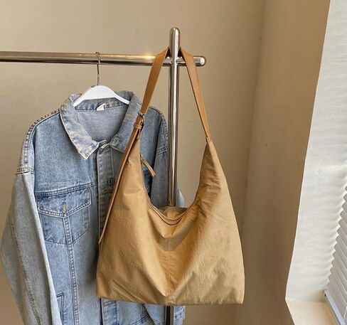 Slouchy Nylon Crescent Bag for Women Hobo Purse Lightweight Work College Bag Waterproof Shoulder Crossbody Bags 2025 in Saudi Arabia