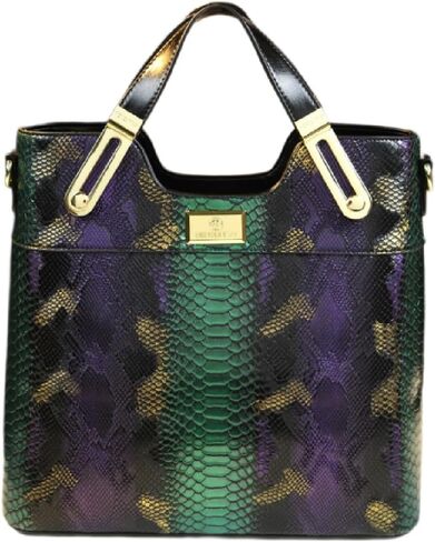 Large Serpentine Leather Women's Top Handle Satchel Handbags Fashion Chain Bag Tassel Purses Shoulder Messenger Bags in Kuwait