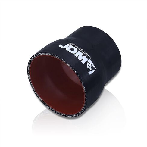 AJP Distributors 3.25" to 2" / 82.55mm to 50.8mm - Straight Reducer 3-PLY Silicone Coupler Hose, High Temperature Universal Pipe Piping Tube Connector Black in Saudi Arabia