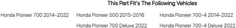 مجموعة البطانات الأمامية Superatv A-Arm متوافقة مع 2014-2016 Honda Pioneer 500/2014+ Pioneer 700/700-4 | البطانات الكافية لواجهة الآلة | تشتيت ذاتي | 8 البطانات ، 4 أكمام بديلة in Kuwait