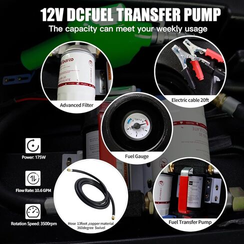 58 جالون PE نقل حاوية الديزل المحمولة فقط خزان تخزين الوقود مع مضخة 12 فولت مضخة 20ft كابل الطاقة 13ft خرطوم الوقود 10 GPM فوهة السيارات لأسرة الشاحنة في الموقع معدات التزويد in Kuwait