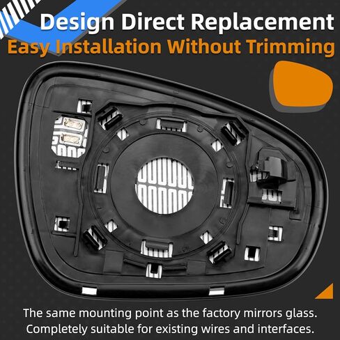 Driver Side Mirror Replacement for Lexus ES350 ES300h GS350 GS450h 2013-2017, LS460 LS600h 2013-2016, CT200h, RC300 RC350 - Left Side Mirror Glass, Rear View Mirrors Glass with Power Heated in Saudi Arabia
