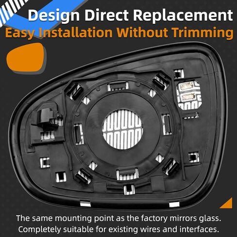 Driver Side Mirror Replacement for Lexus ES350 ES300h GS350 GS450h 2013-2017, LS460 LS600h 2013-2016, CT200h, RC300 RC350 - Left Side Mirror Glass, Rear View Mirrors Glass with Power Heated in Saudi Arabia