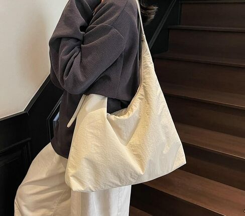 Slouchy Nylon Crescent Bag for Women Hobo Purse Lightweight Work College Bag Waterproof Shoulder Crossbody Bags 2025 in Saudi Arabia