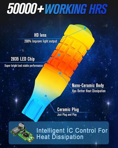 2025 New Upgrade 912 921 LED Reverse Lights Bulb,906 922 W16W LED Bulb Replacement for Back Up Lights，T15 Backup Cargo Lights For Car Trunks 6000K Xenon White (2pcs) in Kuwait