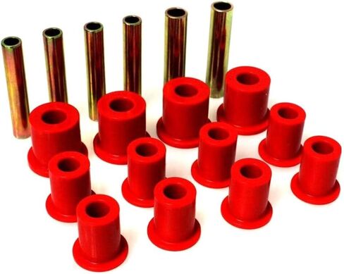 3. 2-Spring-and-Shackle Set Spring Bushings Front Polyurethane Red Terms of Use for GMC,for Chevy Springs,3-7 Days Delivery in Saudi Arabia