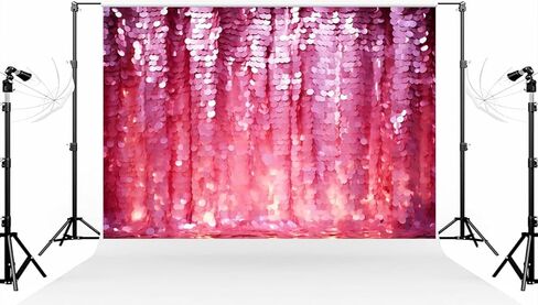 Kate 7×5ft Bokeh Pink Sequins Photo Backdrop Classic Girl Party Wedding Indoor Photography Background for Photographer Studio Props in Kuwait