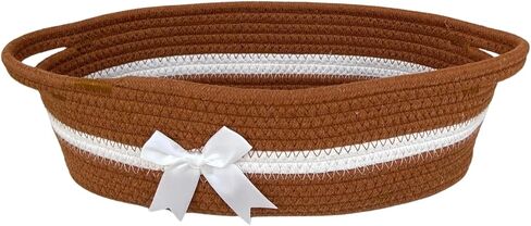 سلة للهدايا فارغة - 14 "عيد الهالوين الصغير ، سلال هدايا عيد الحب فارغة لملء الرجال للنساء ، سلة دش الطفل ، سلة القطن بوهو لرف الحمام ، البيج in Kuwait