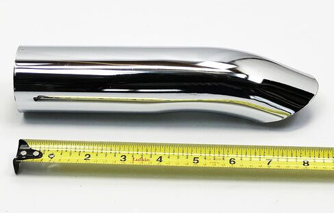 Exhaust Tip 2.00 Inch Dia 8.00 In Long 1.75 Inlet Turn Down Chrome Wesdon Exhaust Tip in Saudi Arabia