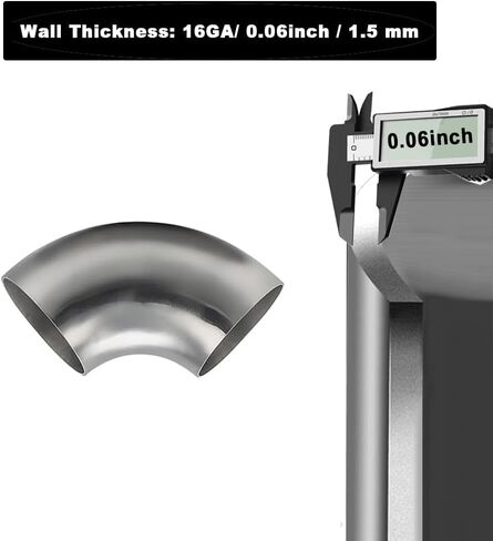4Pcs OD 2 Inch 90 Degree SS304 Stainless Steel Bend Tube Exhaust Elbow Pipe for automotive exhaust modification or stair handrail, silver polish，Exhaust System 2" Piping. in Saudi Arabia