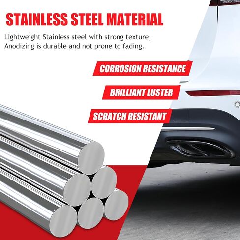 Car Exterior Exhaust Pipe Cover Compatible With Mercedes-Benz A B C E CLA CLS GLC GLE GLS Class W205 W213 X253 C257, Stainless Steel Tailpipe Exhaust Pipes Frame Trim (Glossy Black, Upgraded) in Saudi Arabia