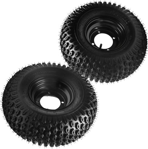2PCS 7inch Wheels 4 Stud 16x8-7 ATV Wheel Tires Rims, 200/55-7 16x8.00-7 16x8x7 Go-Kart Tires, 4 PR Tubeless All Terrain UTV 110mm Spacing for Dune Buggy Quad Bike Lawn Mower Mini Bike in Saudi Arabia