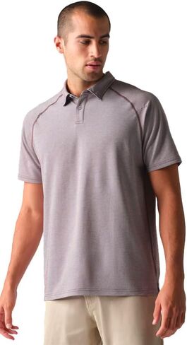 Rhone Delta Pique Mens Polo, Golf Shirts for Men, Anti Odor, Moisture Wicking Lightweight Polo Shirts in Saudi Arabia