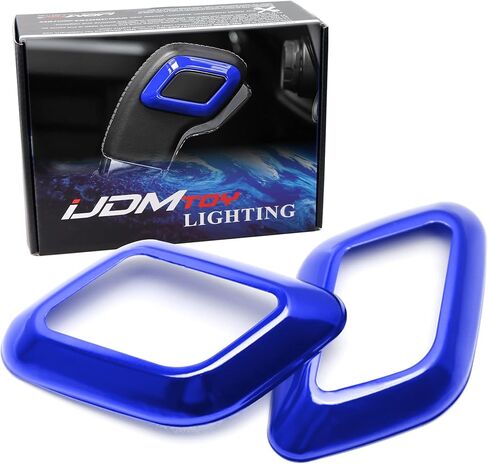 ijdmtoy 2pc مجموعة Rally Blue Aluminium Shift مقبض المقبض تغطية تغطية تغطية توافق مع Ford 2015-2020 F-150/Raptor in Saudi Arabia