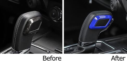 ijdmtoy 2pc مجموعة Rally Blue Aluminium Shift مقبض المقبض تغطية تغطية تغطية توافق مع Ford 2015-2020 F-150/Raptor in Saudi Arabia