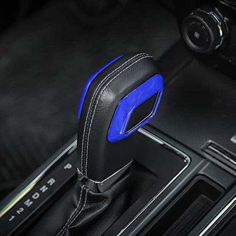 ijdmtoy 2pc مجموعة Rally Blue Aluminium Shift مقبض المقبض تغطية تغطية تغطية توافق مع Ford 2015-2020 F-150/Raptor in Saudi Arabia