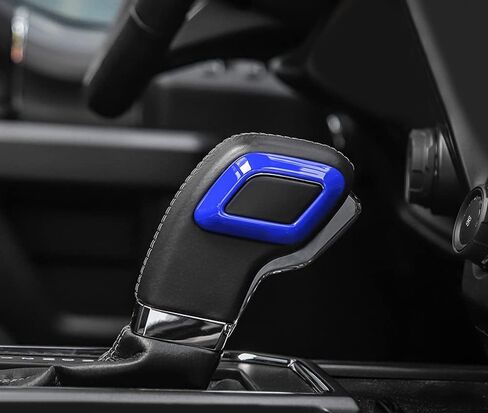 ijdmtoy 2pc مجموعة Rally Blue Aluminium Shift مقبض المقبض تغطية تغطية تغطية توافق مع Ford 2015-2020 F-150/Raptor in Saudi Arabia