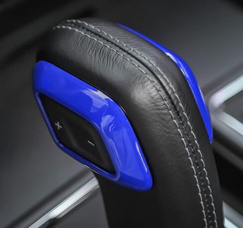 ijdmtoy 2pc مجموعة Rally Blue Aluminium Shift مقبض المقبض تغطية تغطية تغطية توافق مع Ford 2015-2020 F-150/Raptor in Saudi Arabia