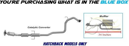 Northeastern Exhaust | Stainless Steel - Direct-fit Exhaust Muffler Tail Pipe Compatible for Toyota Yaris 2006-2015 Hatchback 1.5L - Includes Gasket and Bolt Spring in Saudi Arabia