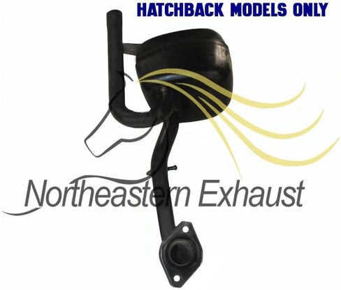 Northeastern Exhaust | Stainless Steel - Direct-fit Exhaust Muffler Tail Pipe Compatible for Toyota Yaris 2006-2015 Hatchback 1.5L - Includes Gasket and Bolt Spring in Saudi Arabia