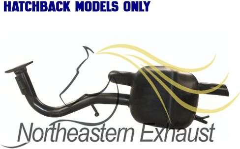 Northeastern Exhaust | Stainless Steel - Direct-fit Exhaust Muffler Tail Pipe Compatible for Toyota Yaris 2006-2015 Hatchback 1.5L - Includes Gasket and Bolt Spring in Saudi Arabia