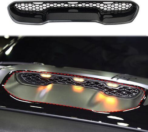 Korlot Engine Hood Vent Air Intake Moulding Cover Trim for 2021-2025 RAM 1500 TRX/RHO (Red) in Kuwait