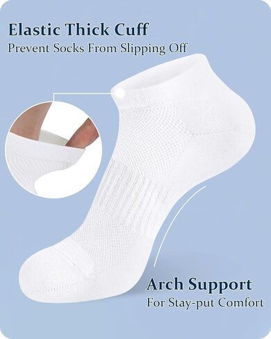 Jane Stone 16 Pack Socks Coulding Socks 8 White-Arch +8 White-No Arch Super in Saudi Arabia