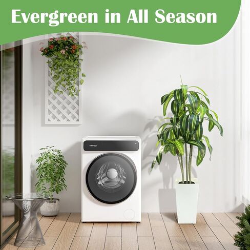 Dracaena Artificial Plant - 4ft Faux Tree with Planter White, UV-Resistant Tropical Faux Dracaena Tree Indoor for Home Decor, Bedroom, Living Room, Porch, Patio, Outdoor Housewarming Gift in Saudi Arabia