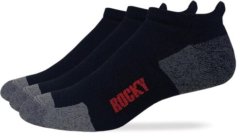 Rocky Mens Cotton Full Cushion Low Cut Heel Tab Socks 3 Pair Pack in Saudi Arabia