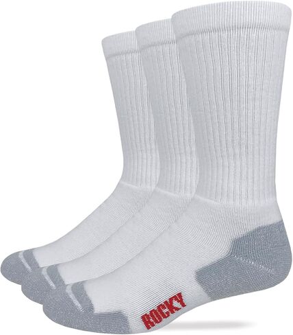 Rocky Mens Cotton Full Cushion Crew Socks 3 Pair Pack in Saudi Arabia