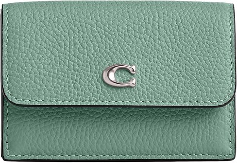 Coach Essential Mini Trifold Wallet, Dark Lime in Saudi Arabia