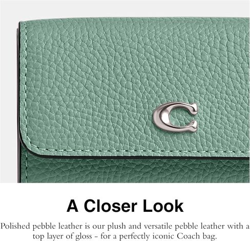Coach Essential Mini Trifold Wallet, Dark Lime in Saudi Arabia