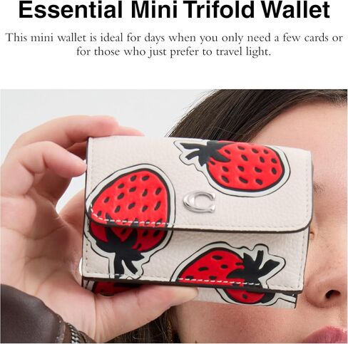 Coach Essential Mini Trifold Wallet, Dark Lime in Saudi Arabia