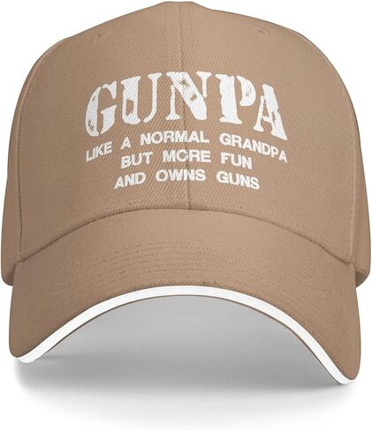 Gunpa مثل الجد العادي ولكن أكثر متعة ويمتلك Guns البيسبول قبعة للجنسين Casquette Caps أسود in Saudi Arabia