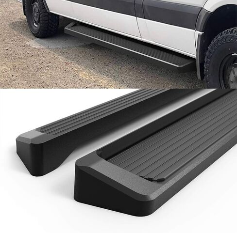 HD Ridez Running Board 6 "أسود متوافق مع Dodge Sprinter 2007-2009 الحجم الكامل Van & Mercedes-Benz Sprinter 10-25 3-Door (استبعاد سيارة الركاب مع A/C الخلفية و 2015 4x4) (خطوات جانبية بار NERF) in Kuwait