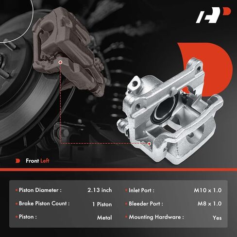 A-Premium Disc Brake Caliper Assembly with Bracket Compatible with Select Mazda Models - MX-5, MX-5 Miata 2006-2015, L4 2.0L - Front Right Passenger Side in Saudi Arabia