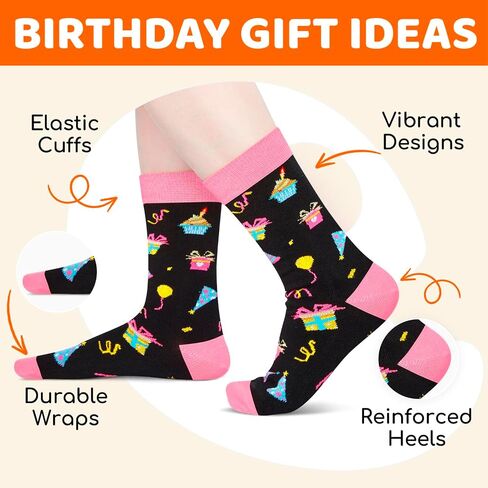 HAPPYPOP 14th Birthday Gift Ideas for Girls - Socks for Girls Age 14, Presents for 14 Year Old Teenager Girls, Gifts for 14 Year Old in Saudi Arabia