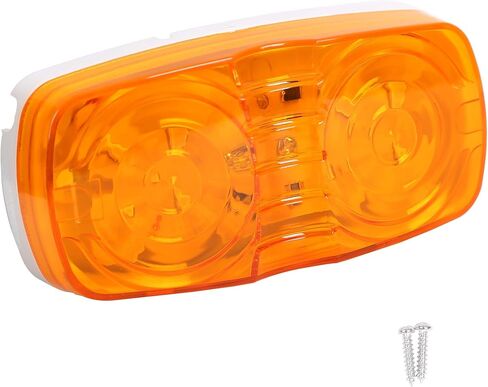 ECOTRIC LED Trailer Marker 4" x 2" Bullseye Lights Super Bright 10 Diodes Light Indicator RED/AMBER Double Bubble 12V Rectangular Surface Mount RV Camper Trucks LED Side Marker (7Red+6Amber) 13pcs in Saudi Arabia