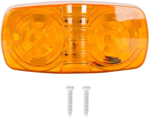 ECOTRIC LED Trailer Marker 4" x 2" Bullseye Lights Super Bright 10 Diodes Light Indicator RED/AMBER Double Bubble 12V Rectangular Surface Mount RV Camper Trucks LED Side Marker (7Red+6Amber) 13pcs in Saudi Arabia