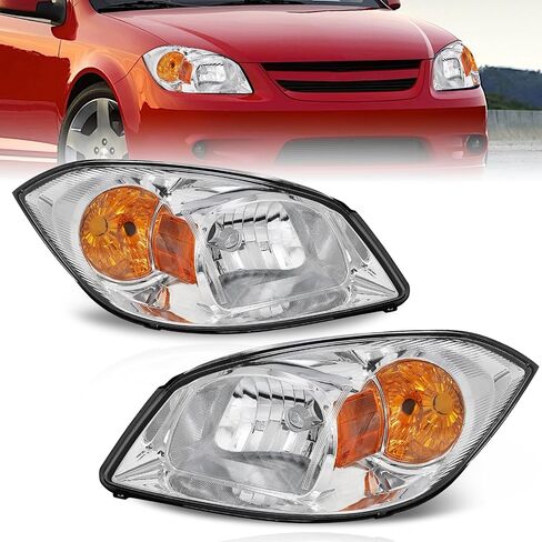 تجميع المصابيح الأمامية تناسب 2005-2010 Chevy Cobalt/2005-2006 Pontiac Pursuit/2007-2009 Pontiac G5 Chrome Housing with Amber Reflector-S in Saudi Arabia