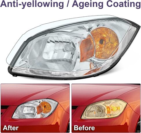 تجميع المصابيح الأمامية تناسب 2005-2010 Chevy Cobalt/2005-2006 Pontiac Pursuit/2007-2009 Pontiac G5 Chrome Housing with Amber Reflector-S in Saudi Arabia