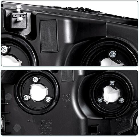 Halogen 4Pcs Headlights Assembly Set for 2006-2010 Dodge Charger Headlamp with Corner Light Replacement OE Headlamp (Smoke Black) in Saudi Arabia