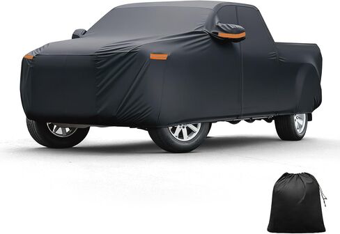 X AUTOHAUX Car Cover Outdoor Waterproof Sun Rain Snow Hail Protection with Left Side Door Zipper 210D-PU for Ford Maverick in Saudi Arabia