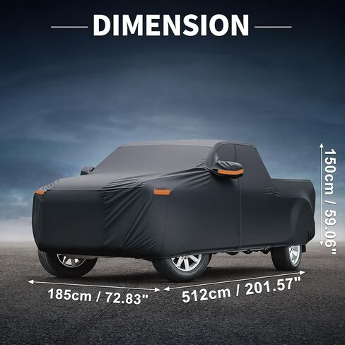 X AUTOHAUX Car Cover Outdoor Waterproof Sun Rain Snow Hail Protection with Left Side Door Zipper 210D-PU for Ford Maverick in Saudi Arabia