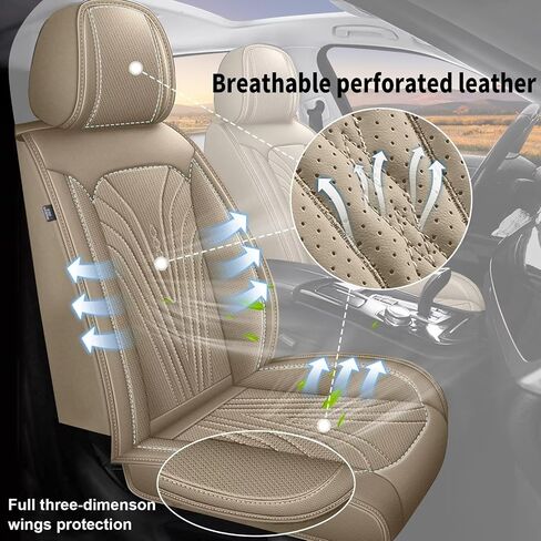 أغطية المقعد الأمامية تناسب Hyundai Tucson 2010-2023 2024 2025 - مقعد السيارة يغطي جلود مقعد المقعد المقاومة للماء الراحة (مقعدان أماميان ، أسود ورمادي) in Kuwait