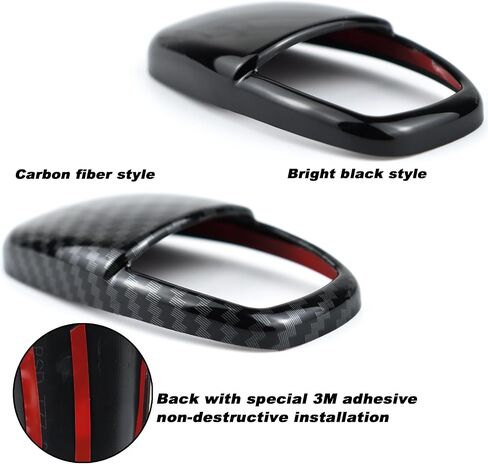 Gear Shift Lever Head Cover Trim Shift Knob Cap Compatible with 2015-2023 Dodge Charger Challenger Sedan Fit Durango SUV 2016-2023 Gear Shift Cover Protector Decorate (Carbon Fiber) in Saudi Arabia