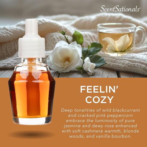 Scentsationals Fragrance Oil Plug In Air Freshener Refills 3-Pack - Feelin' Cozy - Compatible with ScentSationals & Fusion Diffusers, Long-Lasting Home Fragrance, 0.8 fl oz Each in Saudi Arabia