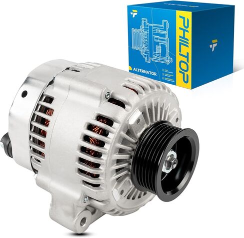 Philtop ANTERNATOR متوافق مع ACURA TL 1999 2000 2001 2002 ، CL 2001 2002 2003 High AMP ، استبدال 13835N 12V 105AMP CW S6 6-GROOVE بكرة in Kuwait