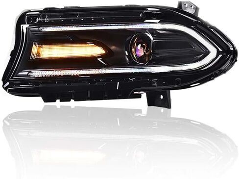 PIT66 Headlight Assembly, Compatible with Dodge Charger 2015 2016 2017 2018 2019 2020 2021 Halogen Headlamp Pair Left Driver Side And Right Passenger Side 68214397AB in Saudi Arabia